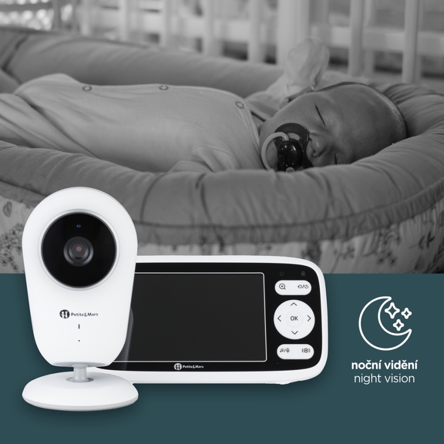 PETITE&MARS - Otroški video monitor NANO 4.0 3,7V 1760 mAh