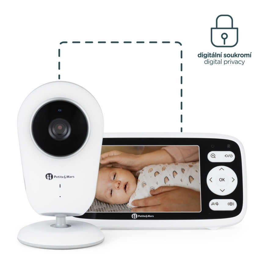 PETITE&MARS - Otroški video monitor NANO 4.0 3,7V 1760 mAh