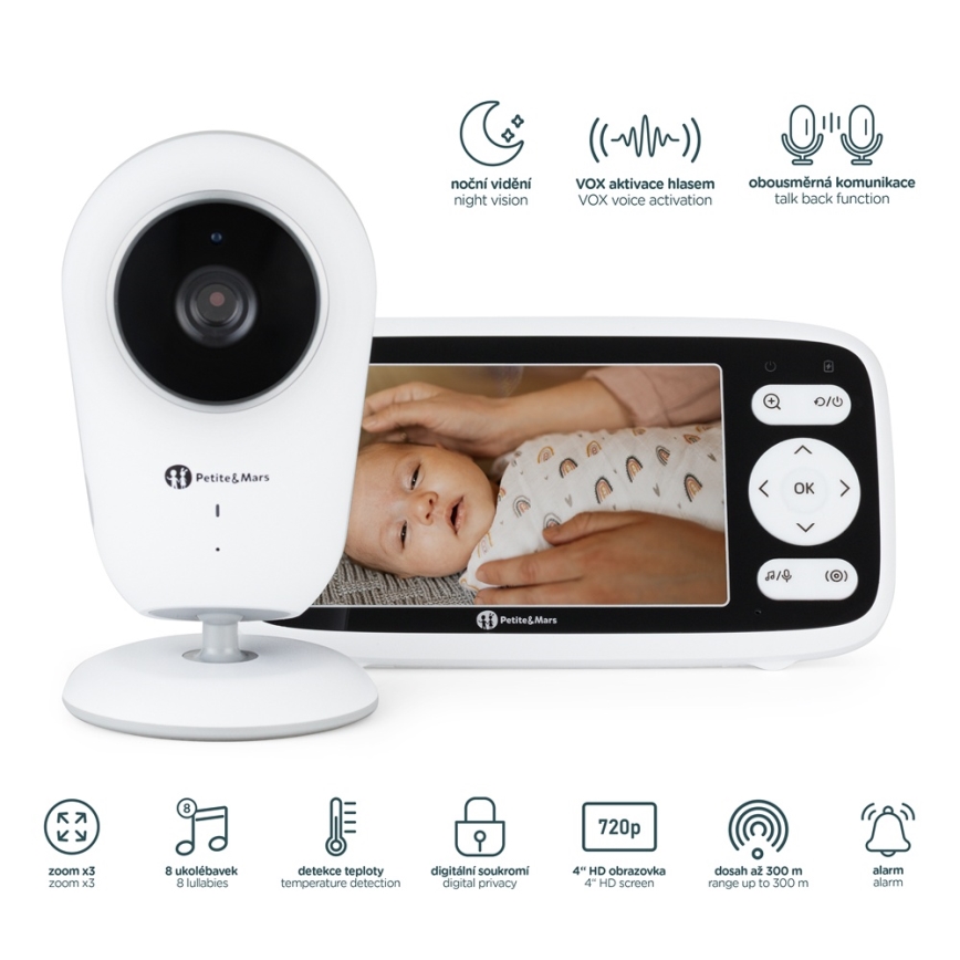 PETITE&MARS - Otroški video monitor NANO 4.0 3,7V 1760 mAh