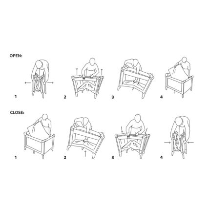 PETITE&MARS - Potovalna posteljica NYJA Urban Jungle Sand