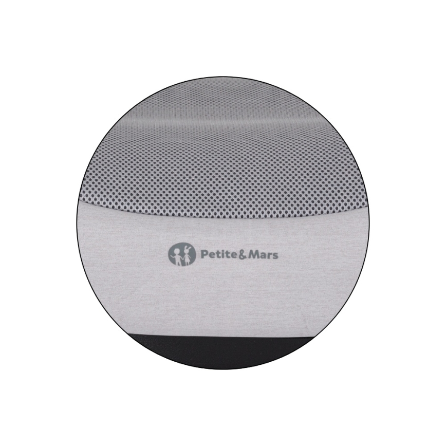 PETITE&MARS - Povišalo za avtosedež OPTIMUS PRO i-Size Air 125-150 cm (22-36 kg) siva