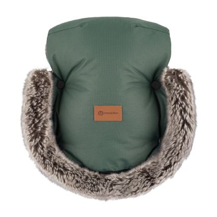 PETITE&MARS - Rokavičke za voziček FURRY Veritable Khaki