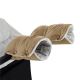 PETITE&MARS - SET Otroška spalna vreča 3v1 JIBOT + zimske rokavičke za voziček rjava
