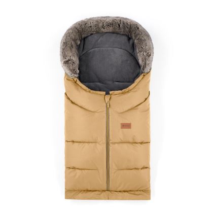 PETITE&MARS - SET Otroška spalna vreča 4v1 ARCTIC + rokavičke za voziček FURRY Elegant Caramel