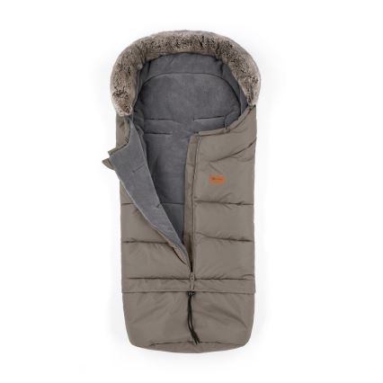 PETITE&MARS - SET Otroška spalna vreča 4v1 ARCTIC + rokavičke za voziček FURRY Mocha Mousse