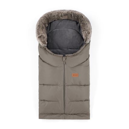 PETITE&MARS - SET Otroška spalna vreča 4v1 ARCTIC + rokavičke za voziček FURRY Mocha Mousse