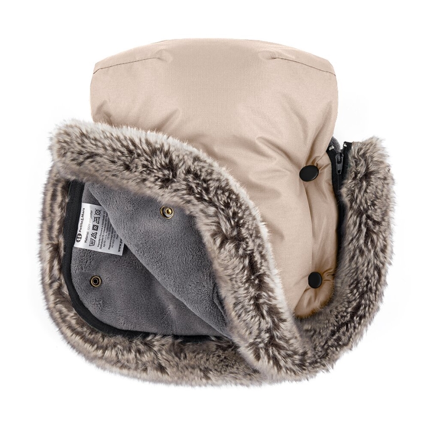 PETITE&MARS - SET Otroška spalna vreča 4v1 ARCTIC + rokavičke za voziček FURRY Vrtnica Petal