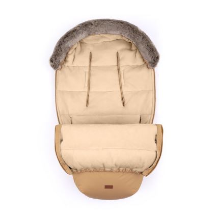 PETITE&MARS - SET Otroška spalna vreča 4v1 COMFY + rokavičke za voziček FURRY Elegant Caramel