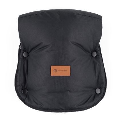 PETITE&MARS - SET Otroška spalna vreča 4v1 COMFY + rokavičke za voziček FURRY Forever Black