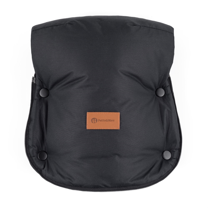 PETITE&MARS - SET Otroška spalna vreča 4v1 COMFY + rokavičke za voziček FURRY Forever Black