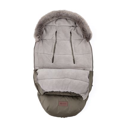 PETITE&MARS - SET Otroška spalna vreča 4 v 1 COMFY + mufke za voziček FURRY Mocha Mousse