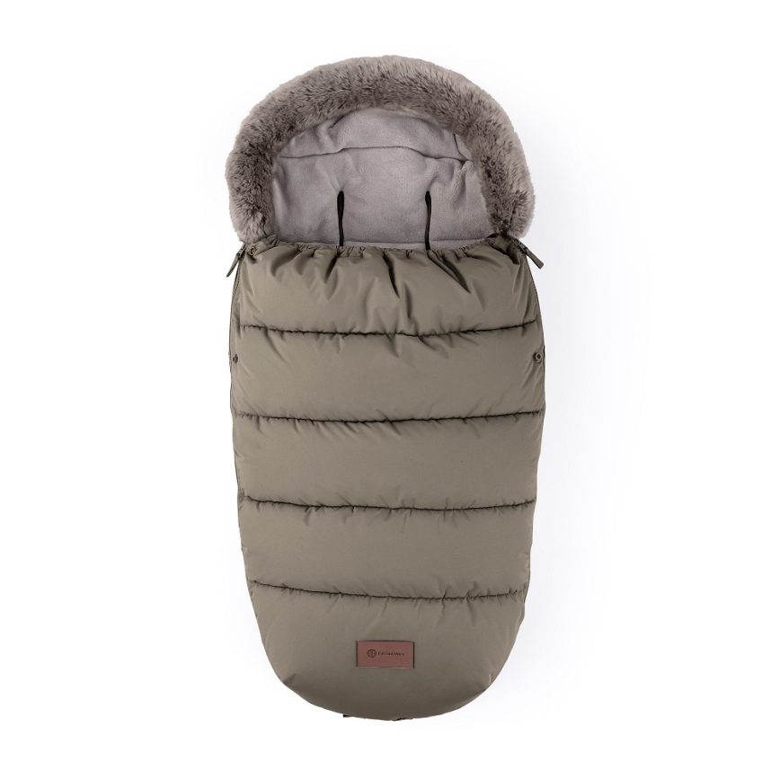 PETITE&MARS - SET Otroška spalna vreča 4 v 1 COMFY + mufke za voziček FURRY Mocha Mousse