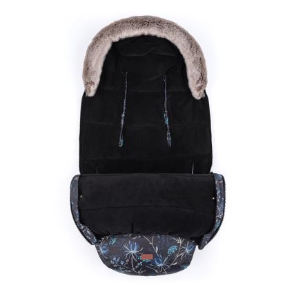 PETITE&MARS - SET Otroška spalna vreča 4v1 COMFY Stylish Beauty + rokavičke za voziček FURRY Forever Black