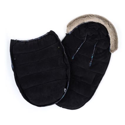 PETITE&MARS - SET Otroška spalna vreča 4v1 COMFY Stylish Beauty + rokavičke za voziček FURRY Forever Black