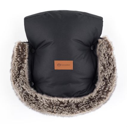 PETITE&MARS - SET Otroška spalna vreča 4v1 COMFY Stylish Beauty + rokavičke za voziček FURRY Forever Black