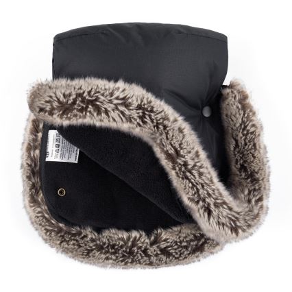 PETITE&MARS - SET Otroška spalna vreča 4v1 COMFY Stylish Beauty + rokavičke za voziček FURRY Forever Black