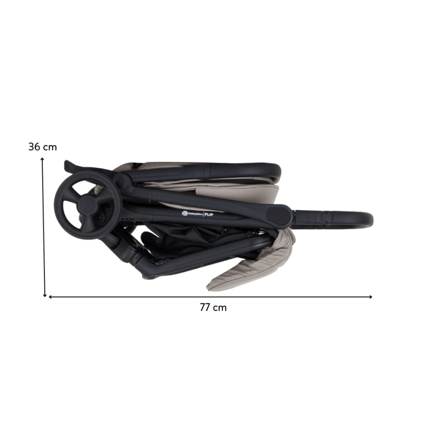 PETITE&MARS - Športni otroški voziček FLIP Platinum Grey