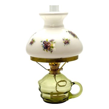 Petrolejska svetilka KLÁRA 34 cm, gozdno zelena