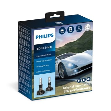 Philips 11336U91X2 - SET 2x LED Avto žarnica Ultinon Pro9100 H3 PK22s/13,2W/12/24V 5800K