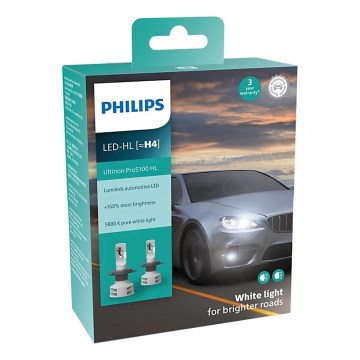 Philips 11342U51X2 - SET 2x LED Avto žarnica Ultinon Pro5100 H4 P43t-38/12W/12/24V 5800K