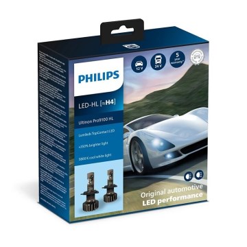Philips 11342U91X2 -SET 2x LED Avto žarnica Ultinon 9100 H4 P43t-38/13,2W/12/24V 5800K