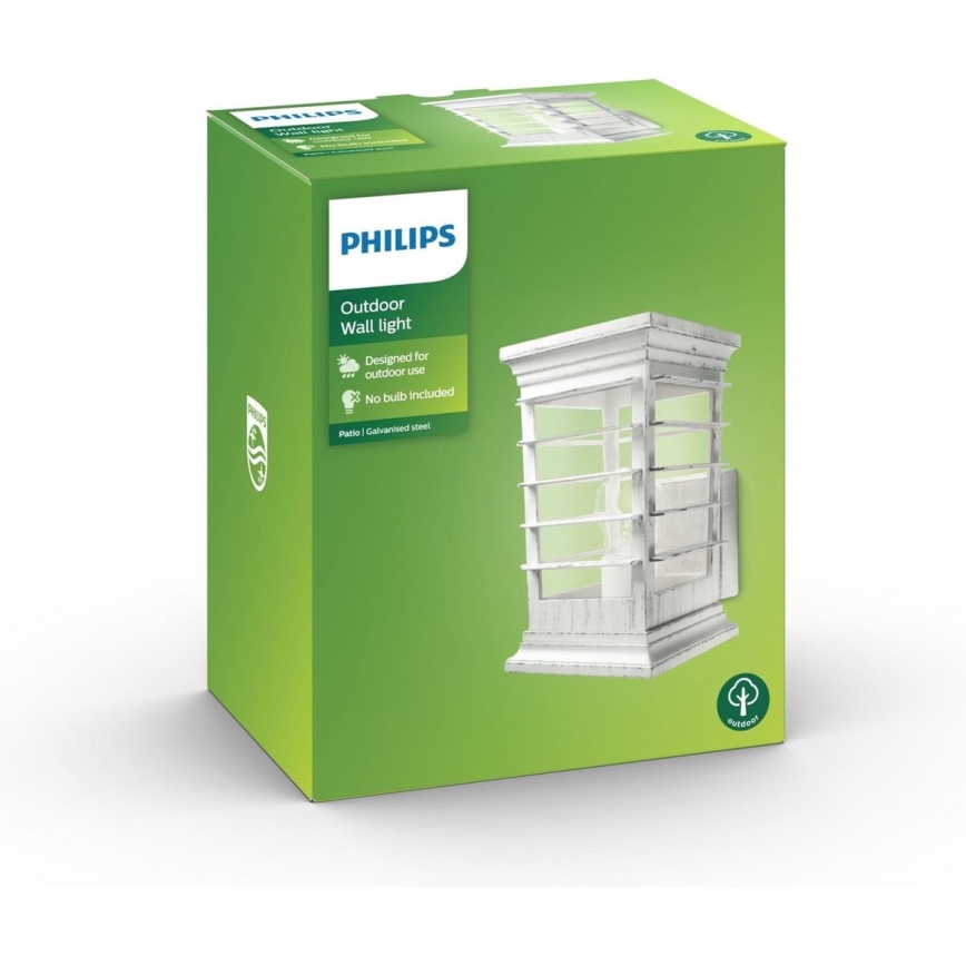 Philips 15280/18/PN - Zunanja stenska svetilka PATIO 1xE27/60W/230V IP44