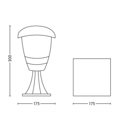 Philips - Vrtna svetilka 1xE27/60W/230V IP44