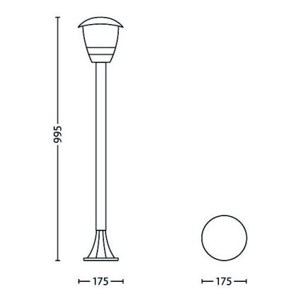 Philips - Zunanja svetilka 1xE27/60W/230V IP44