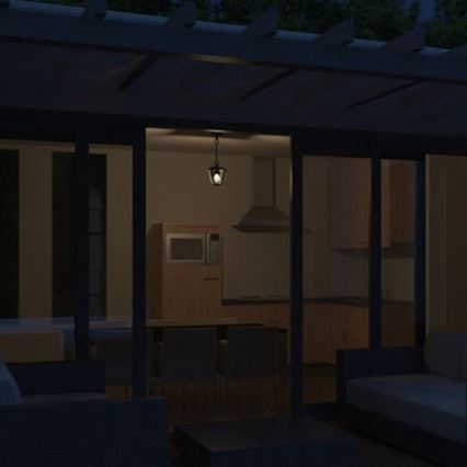 Philips - Zunanji viseči lestenec 1xE27/60W/230V črn IP44