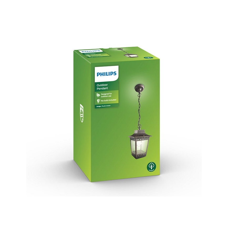 Philips 15406/86/PN - Zunanji lestenec HEDGE 1xE27/60W/230V IP44