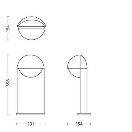 Philips 16247/93/16 - Zunanja svetilka MY GARDEN JUNE 1xE27/12W/230V IP44