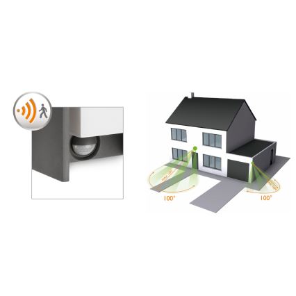 Philips - Zunanja stenska svetilka s senzorjem 1xE27/15W/230V IP44