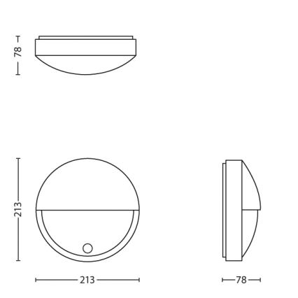 Philips - LED Zunanja svetilka s senzorjem LED/6W IP44