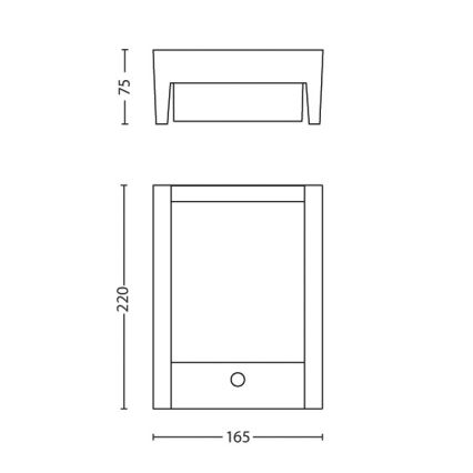 Philips - LED Zunanja stenska svetilka s senzorjem LED/6W 4000K IP44
