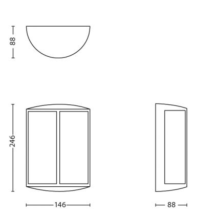 Philips - LED Zunanja stenska svetilka 1xLED/6W IP44