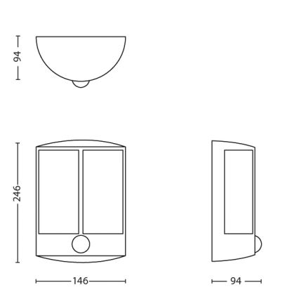 Philips - LED Zunanja svetilka s senzorjem LED/6W IP44