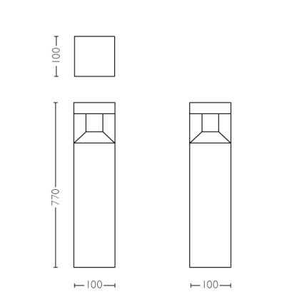 Philips - LED Zunanja stebrna svetilka LED/8W IP44