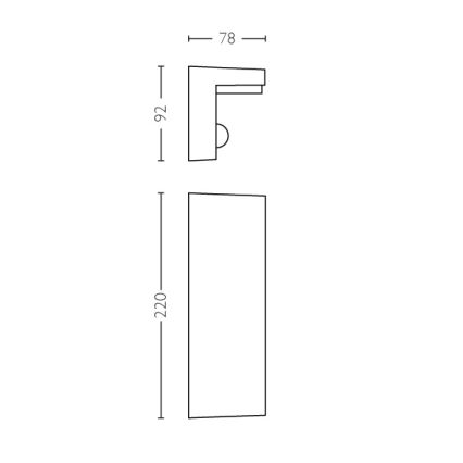 Philips - LED Zunanja stenska svetilka s senzorjem 2xLED/4,5W/230V IP44