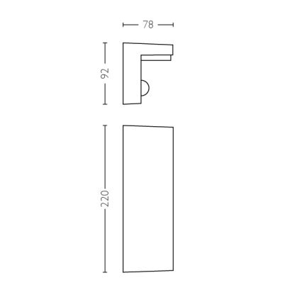 Philips 16484/93/P3 - LED Zunanja stenska svetilka senzor BUSTAN 2xLED/4,5W