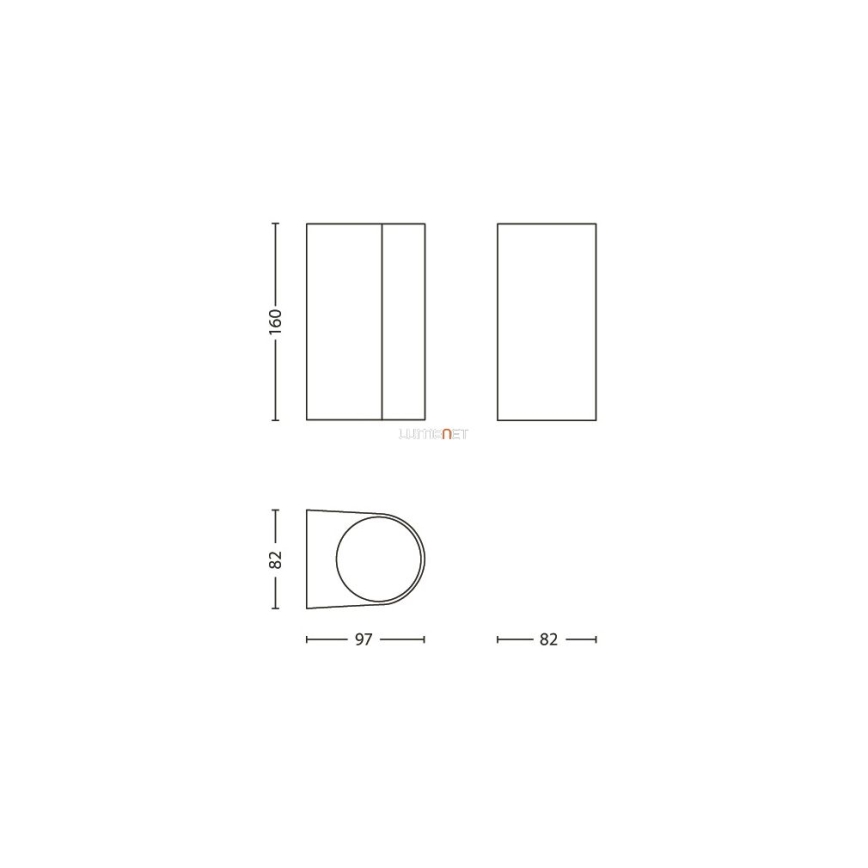 Philips 17102/86/16 - Zunanja stenska svetilka MYGARDEN NIGHTINGALE 2xGU10/35W
