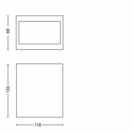Philips 17209/47/16 - Zunanja stenska svetilka FLAGSTONE 3xLED/1W/230V IP44