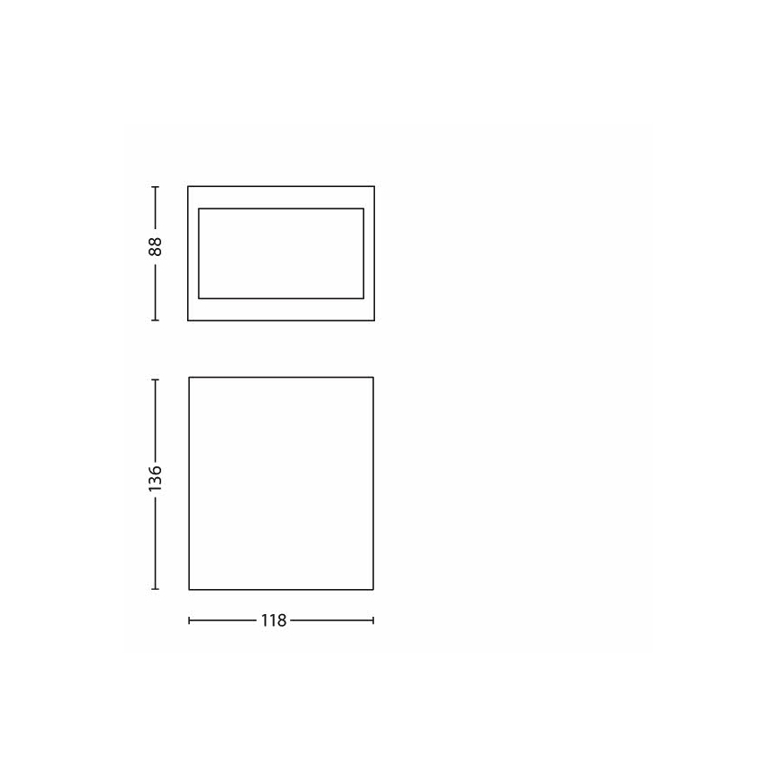 Philips 17209/47/16 - Zunanja stenska svetilka FLAGSTONE 3xLED/1W/230V IP44