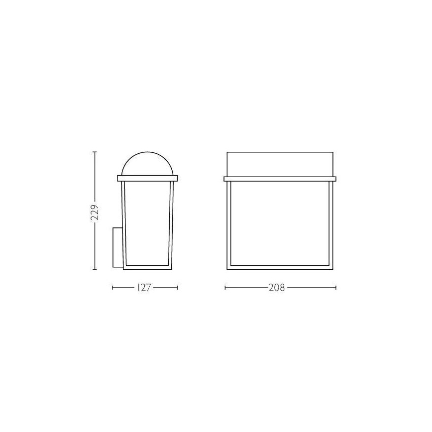 Philips - Zunanja stenska svetilka 2xE27/42W/230V IP44