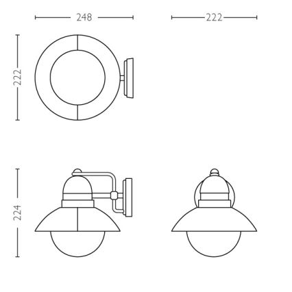 Philips - Zunanja svetilka 1xE27/60W/230V IP44