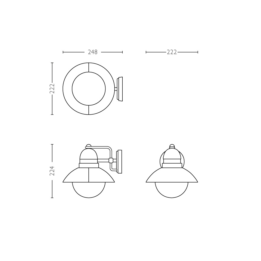 Philips - Zunanja svetilka 1xE27/60W/230V IP44