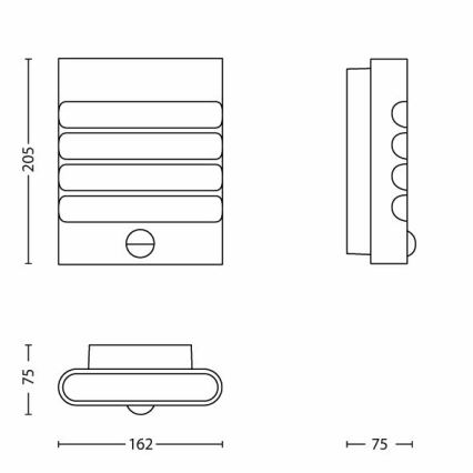 Philips - LED Zunanja razsvetljava s senzorjem 1xLED/3W IP44