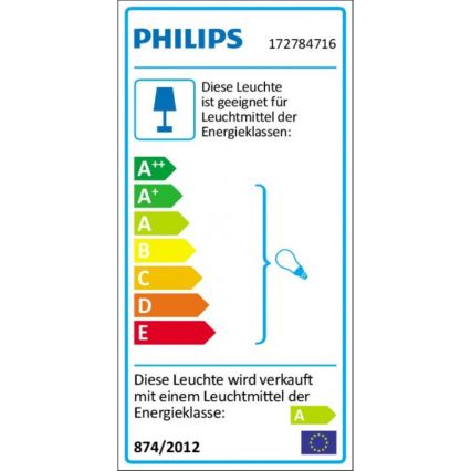 Philips 17278/47/16 - Zunanja stenska svetilka s senzorjem DANDELION 2xE27/20W
