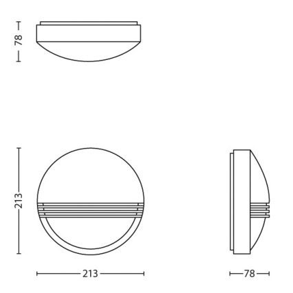 Philips - Zunanja stenska svetilka 1xLED/6W/230V IP44