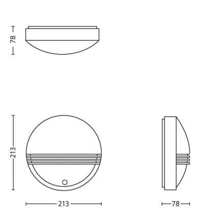 Philips - LED Zunanja stenska svetilka s senzorjem 1xLED/6W/230V IP44