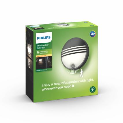 Philips - LED Zunanja stenska svetilka s senzorjem 1xLED/6W/230V IP44